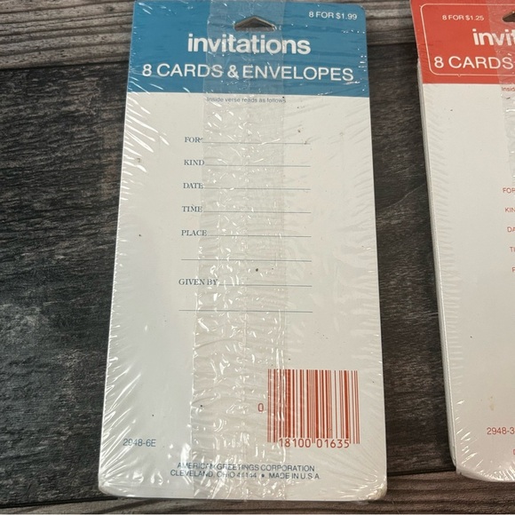 Vintage Sealed Hallmark & American Greeting Bridal Shower Invitations Set of 3 - Picture 7 of 7